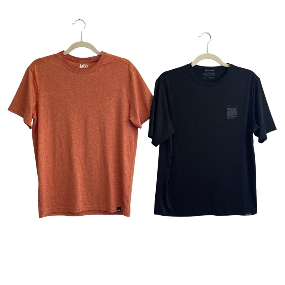 Patagonia REI Work out shirts crew bundle lot mens stretch hiking gym exercise S